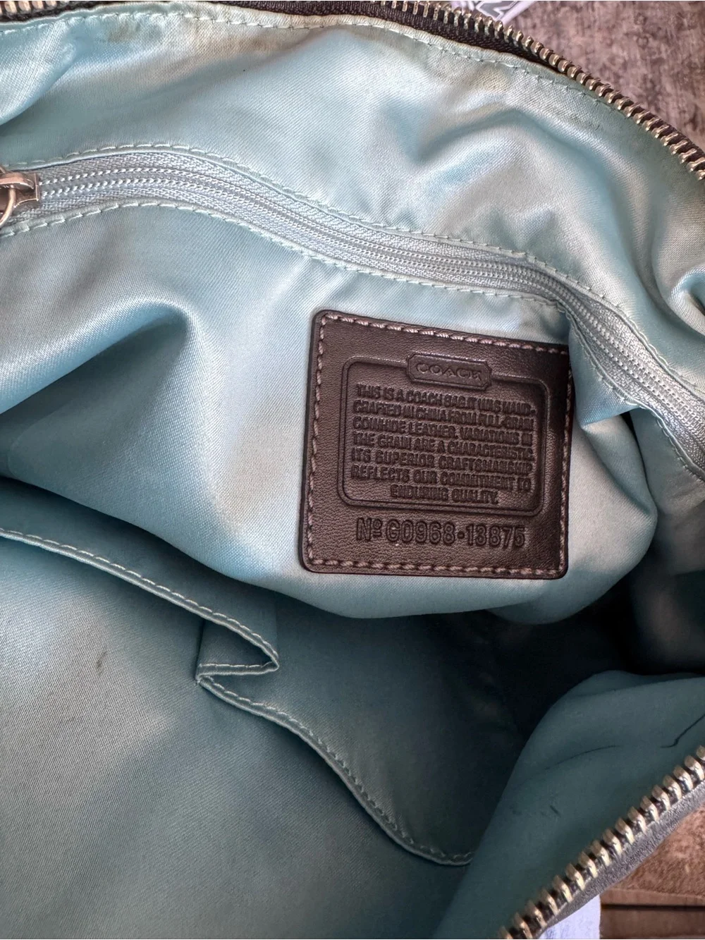 Coach Black Leather Shoulder Bag with Cherry Charm